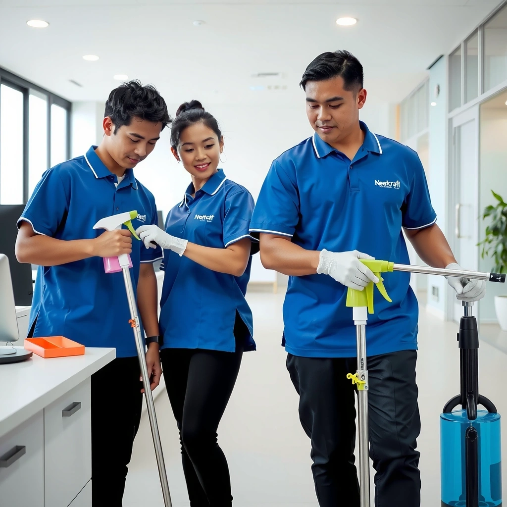 Professional cleaning team working with modern equipment in Baguio City